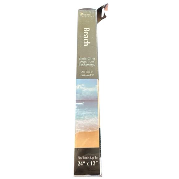 Aquatic Creations Aquarium Background Beach Scene 24”x12” - Picture 3 of 10